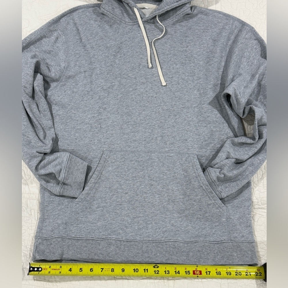Reigning Champ Mens Heather Gray Pullover Hoodie Size L - Picture 4 of 6